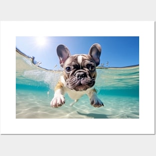 French Bulldog Pet Dog Animal Fun Play Posters and Art